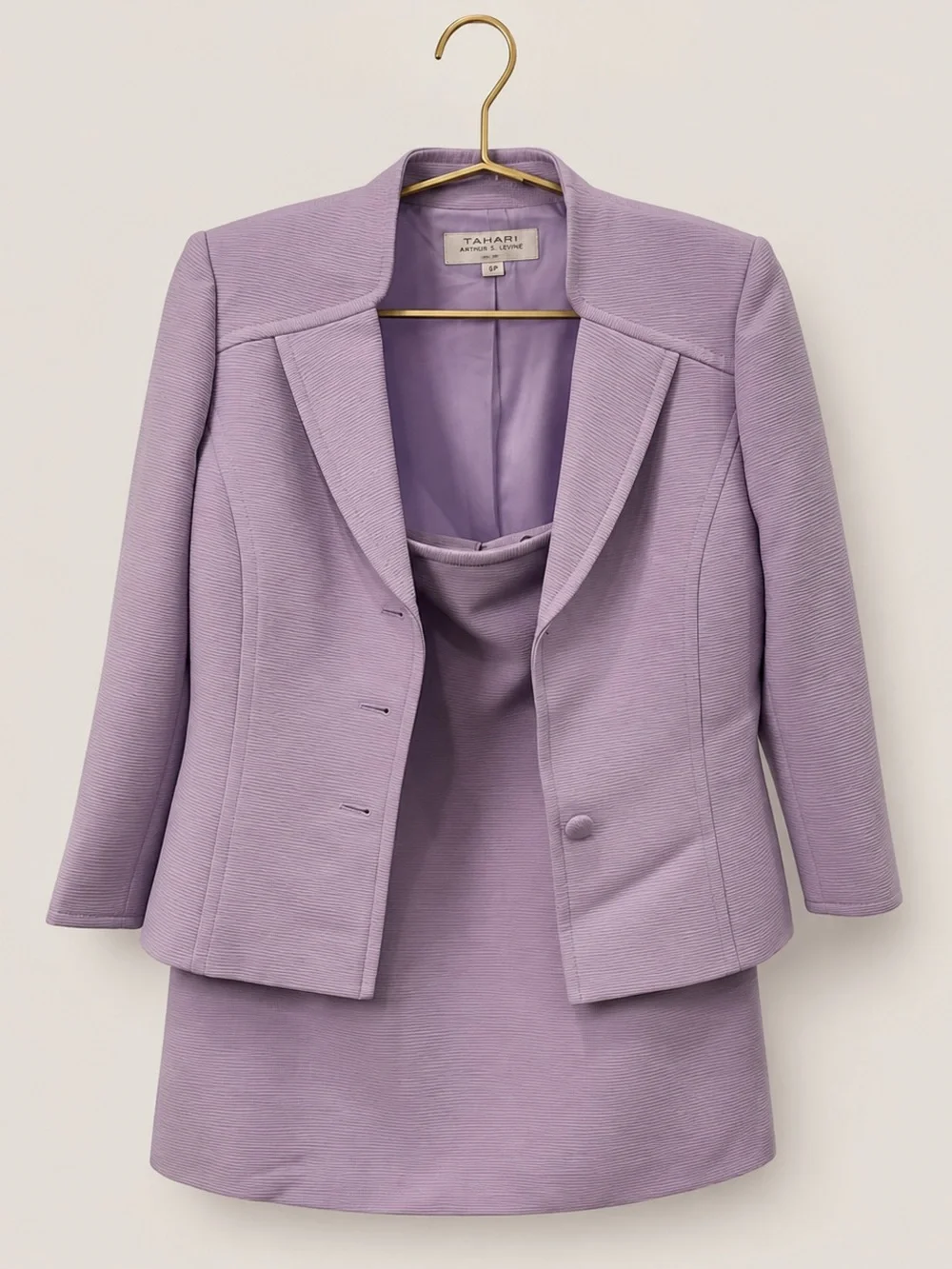 Tahari Lilac Two-Piece Women's Blazer and Dress Set